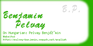 benjamin pelvay business card